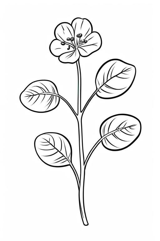 Watercress Coloring Page 4 for Kids