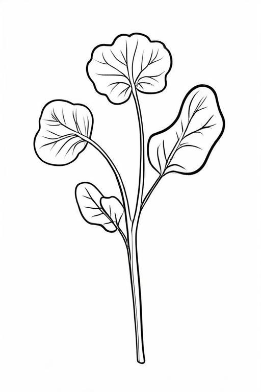 Watercress Coloring Page 9 for Kids