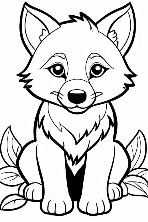 Wolf Coloring Page 10 for Kids