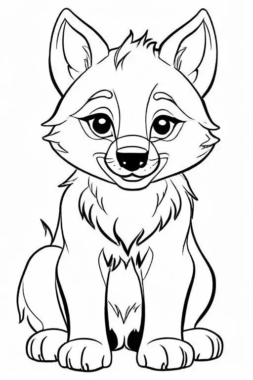 Wolf Coloring Page 11 for Kids