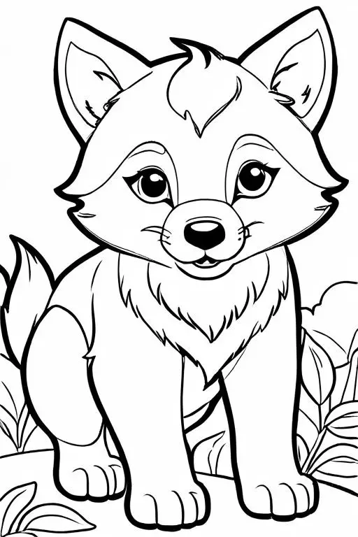 Wolf Coloring Page 15 for Kids