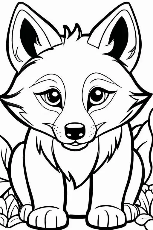 Wolf Coloring Page 16 for Kids