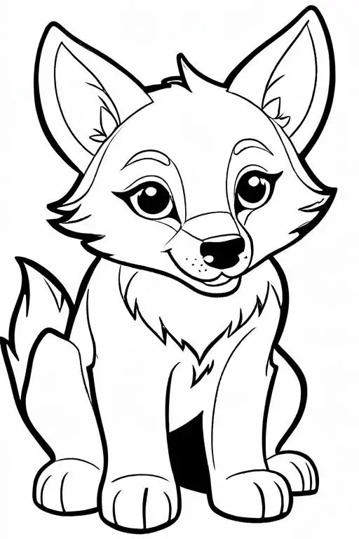 Wolf Coloring Page 17 for Kids