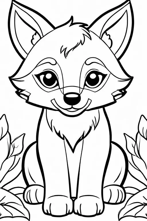 Wolf Coloring Page 19 for Kids