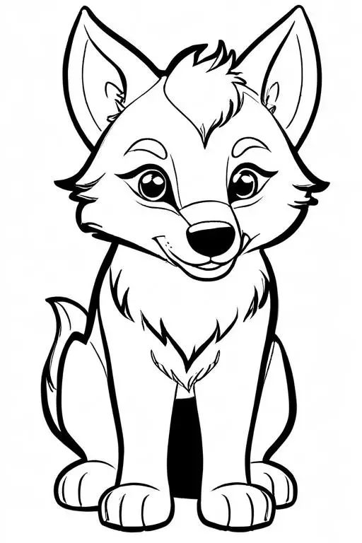 Wolf Coloring Page 20 for Kids