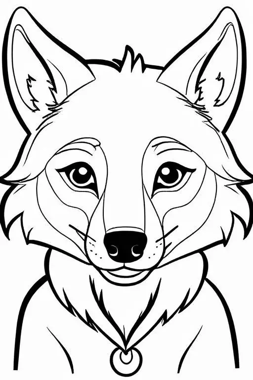 Wolf Coloring Page 21 for Kids