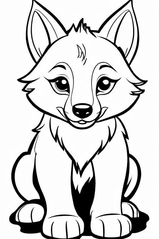 Wolf Coloring Page 23 for Kids