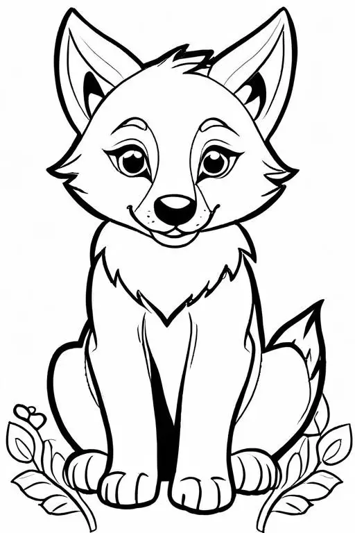 Wolf Coloring Page 26 for Kids