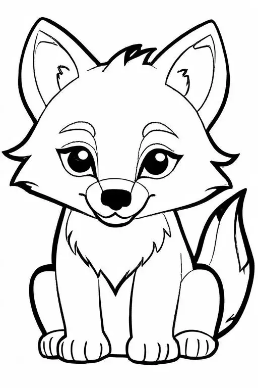 Wolf Coloring Page 28 for Kids