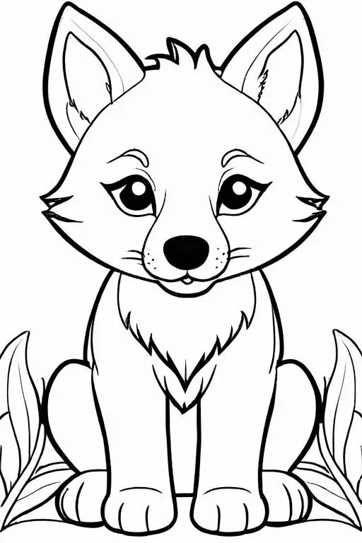 Wolf Coloring Page 29 for Kids