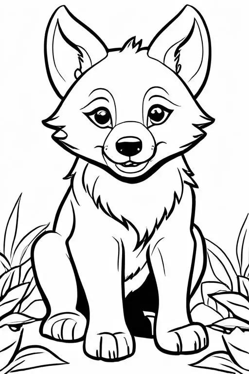 Wolf Coloring Page 30 for Kids