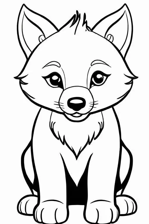 Wolf Coloring Page 8 for Kids