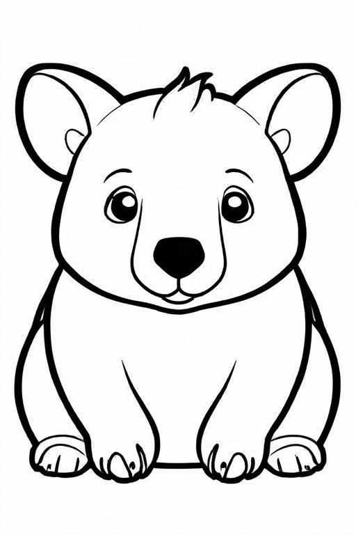 Wombat Coloring Page 14 for Kids