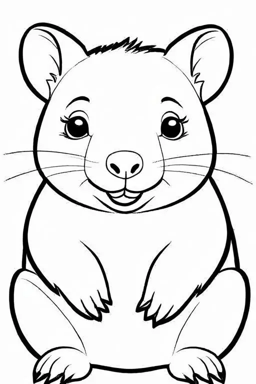 Wombat Coloring Page 15 for Kids