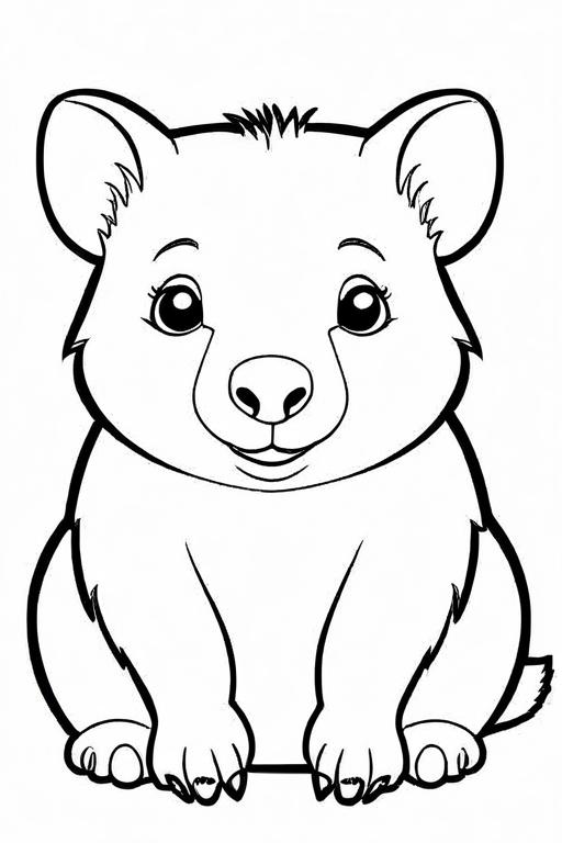 Wombat Coloring Page 18 for Kids