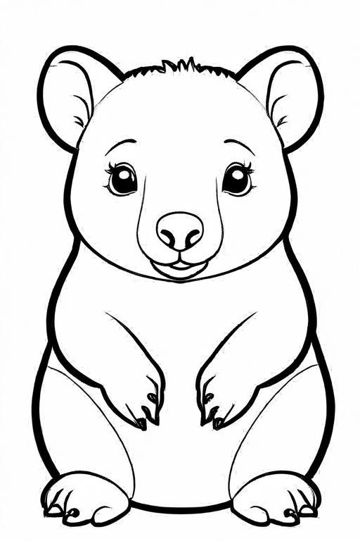 Wombat Coloring Page 20 for Kids