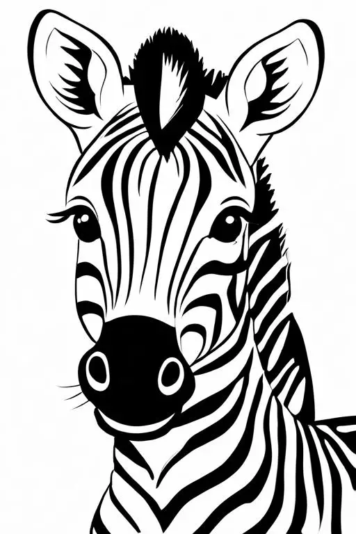 Zebra Coloring Page 12 for Kids