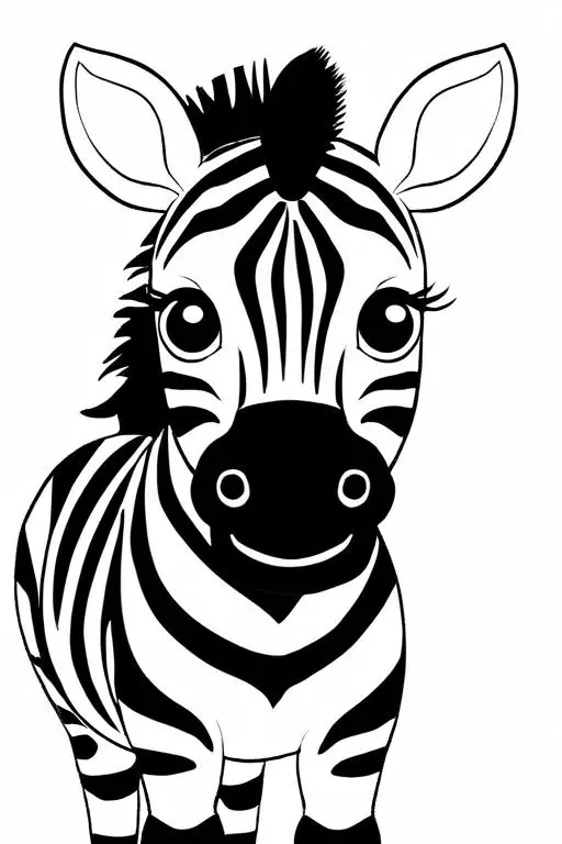 Zebra Coloring Page 13 for Kids