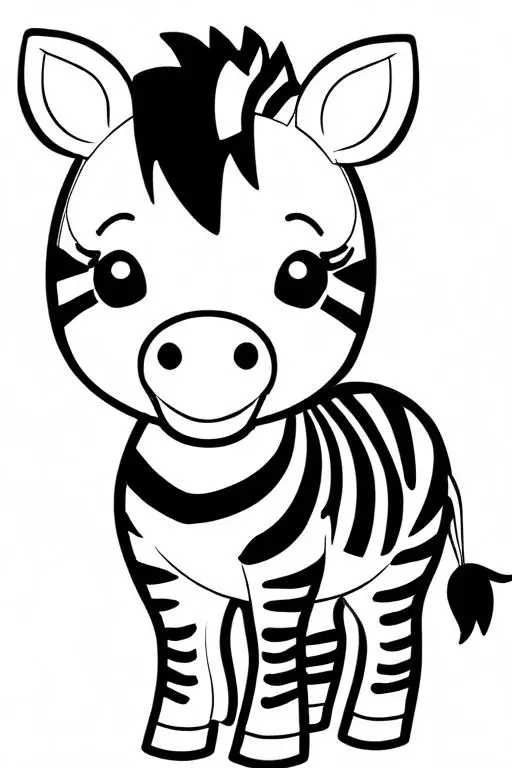 Zebra Coloring Page 14 for Kids