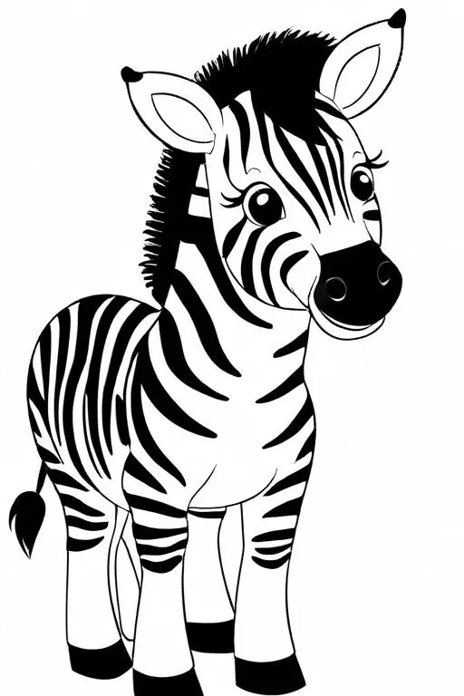 Zebra Coloring Page 16 for Kids