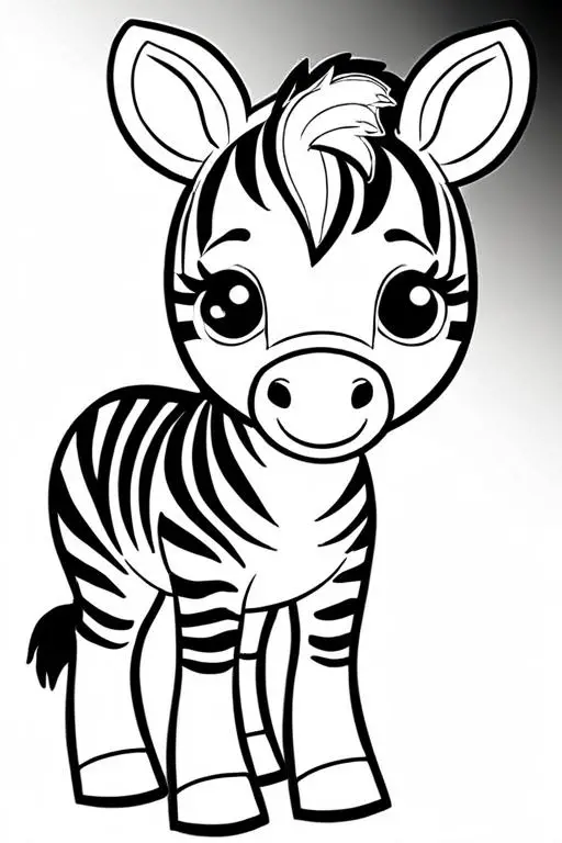 Zebra Coloring Page 17 for Kids