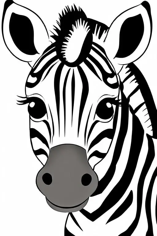 Zebra Coloring Page 18 for Kids