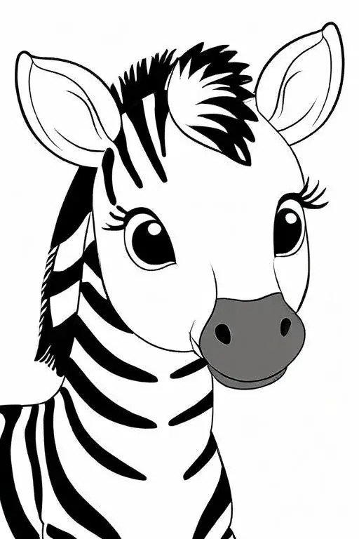 Zebra Coloring Page 20 for Kids