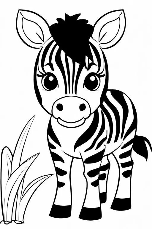 Zebra Coloring Page 21 for Kids