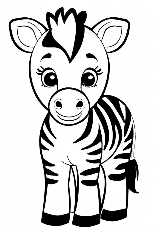 Zebra Coloring Page 22 for Kids