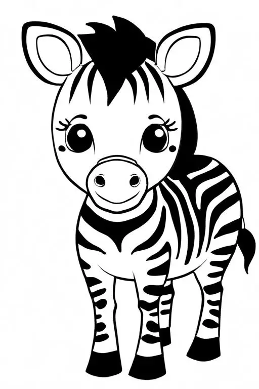 Zebra Coloring Page 23 for Kids