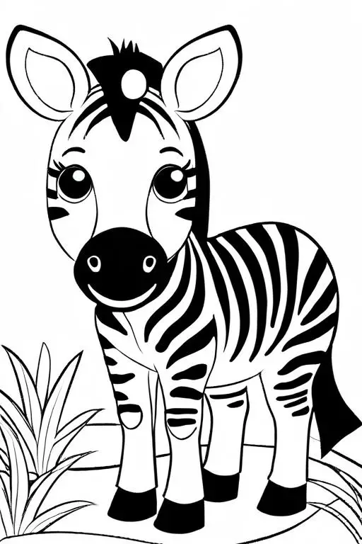 Zebra Coloring Page 24 for Kids