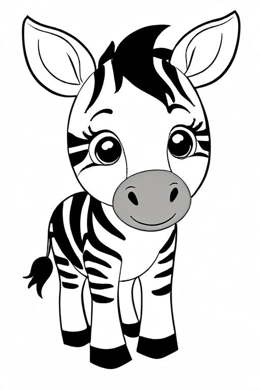 Zebra Coloring Page 25 for Kids