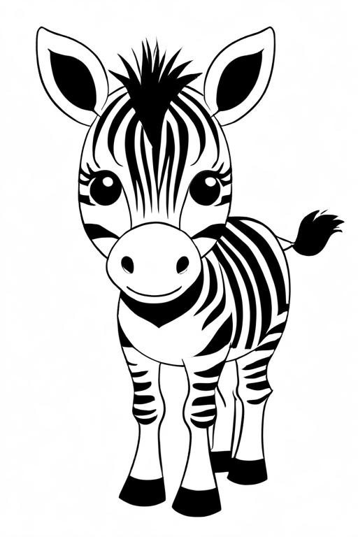 Zebra Coloring Page 26 for Kids