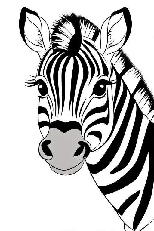 Zebra Coloring Page 28 for Kids