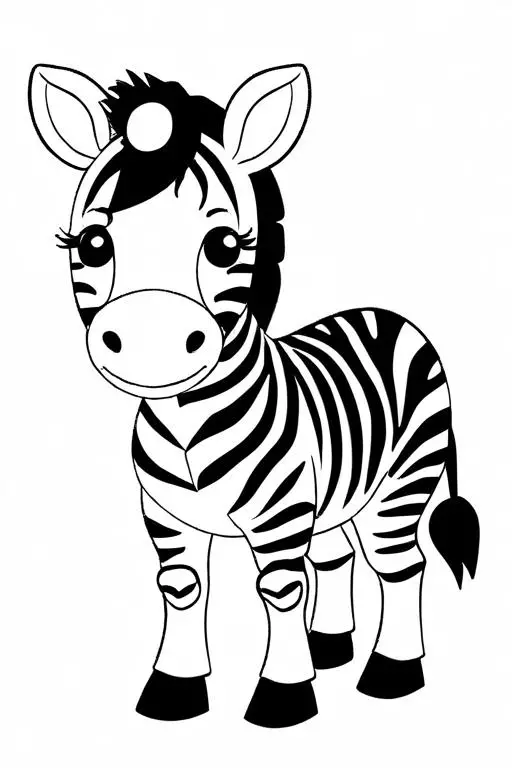 Zebra Coloring Page 29 for Kids