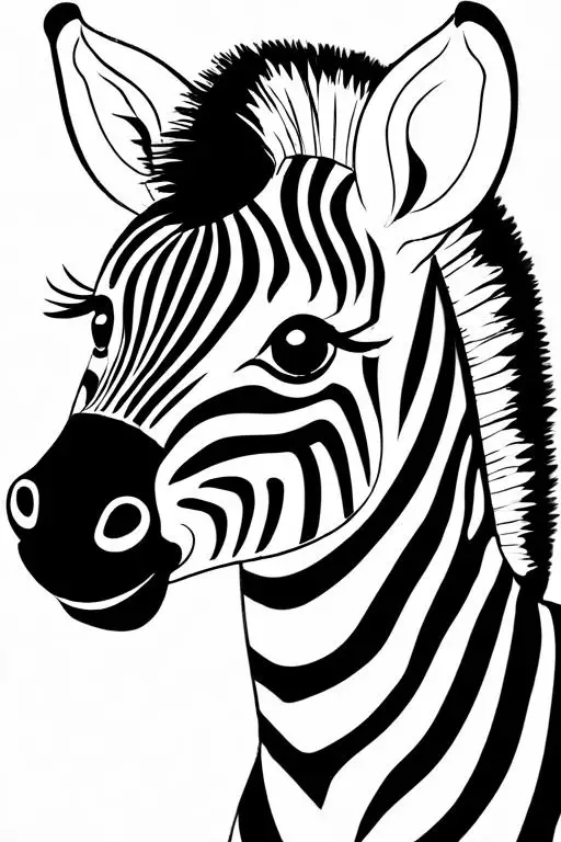 Zebra Coloring Page 30 for Kids