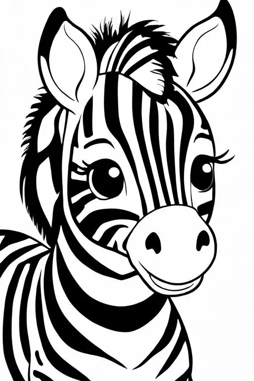 Zebra Coloring Page 5 for Kids