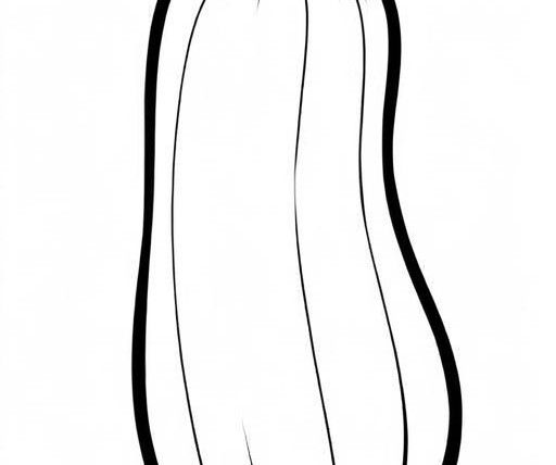 Zucchini Coloring Page 1 for Kids