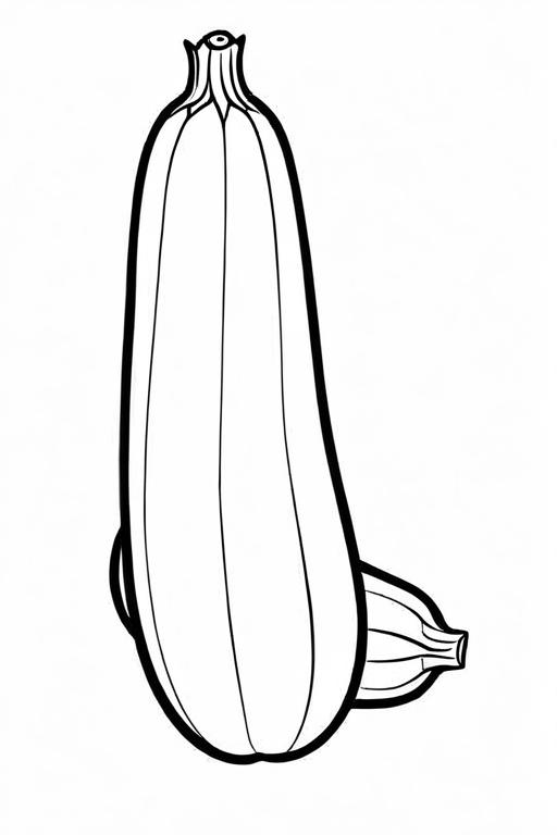 Zucchini Coloring Page 10 for Kids