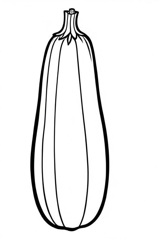 Zucchini Coloring Page 11 for Kids