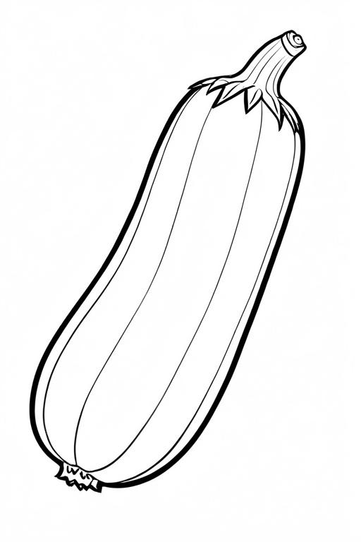 Zucchini Coloring Page 14 for Kids