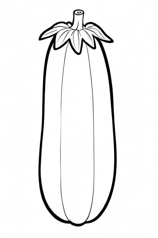 Zucchini Coloring Page 16 for Kids