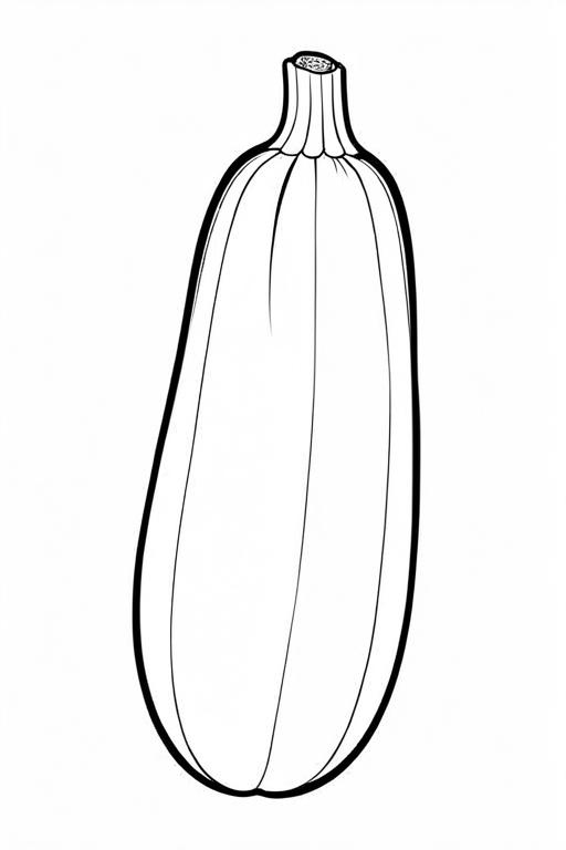 Zucchini Coloring Page 18 for Kids