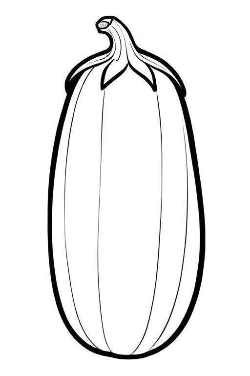 Zucchini Coloring Page 2 for Kids