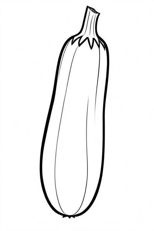 Zucchini Coloring Page 21 for Kids