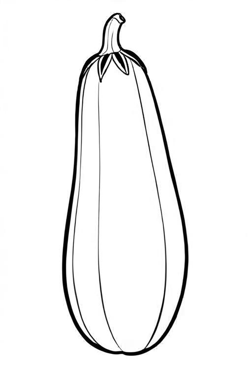 Zucchini Coloring Page 24 for Kids