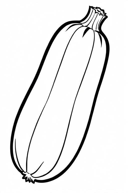 Zucchini Coloring Page 27 for Kids