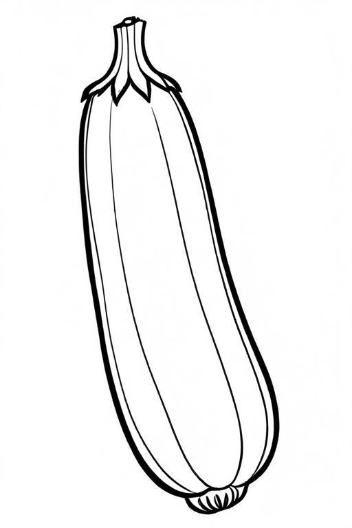 Zucchini Coloring Page 28 for Kids