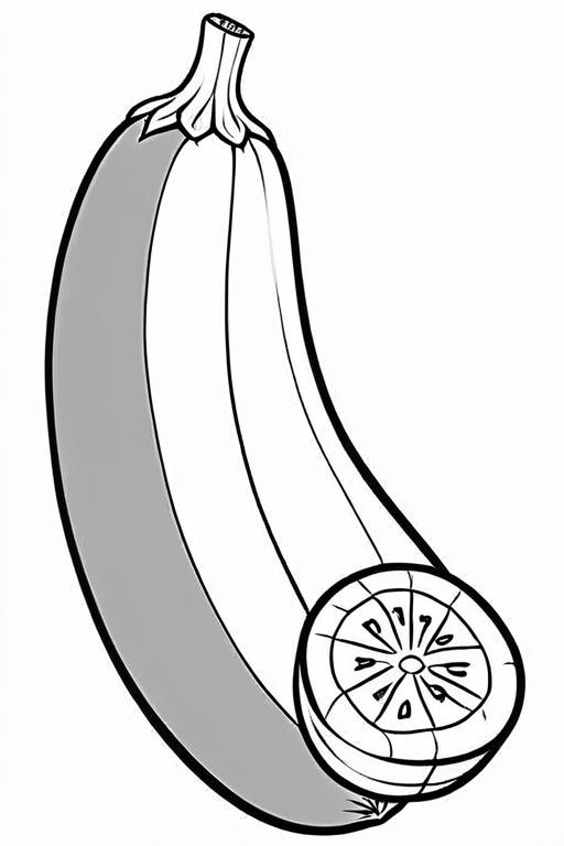 Zucchini Coloring Page 5 for Kids