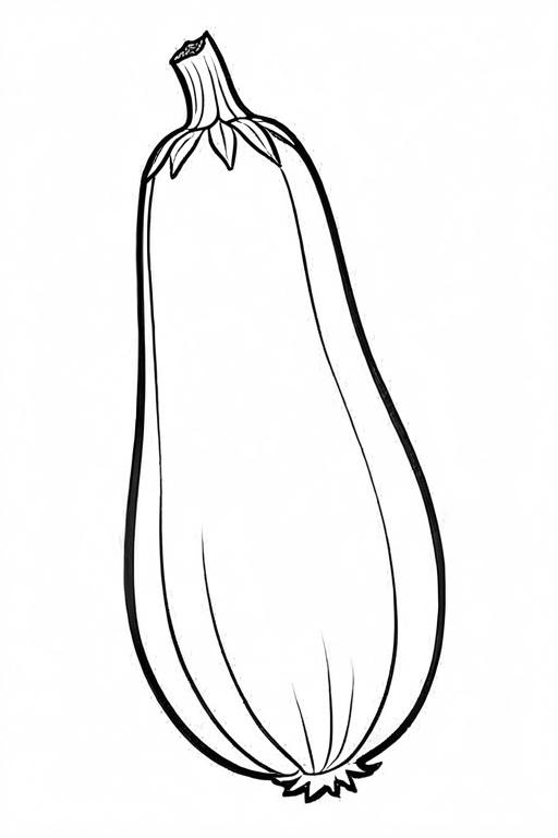 Zucchini Coloring Page 7 for Kids